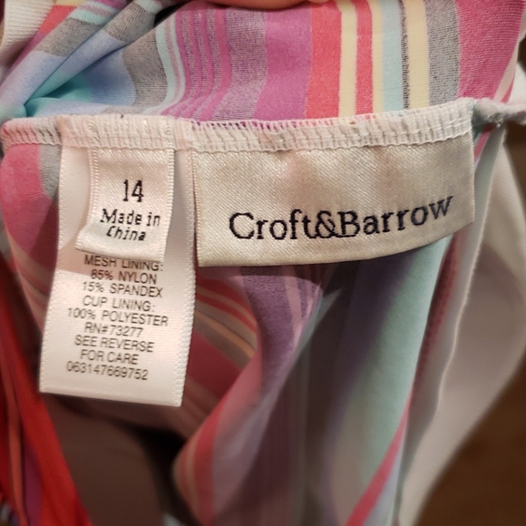 Croft and Barrow multicolor stripped tankini - Picture 4 of 5